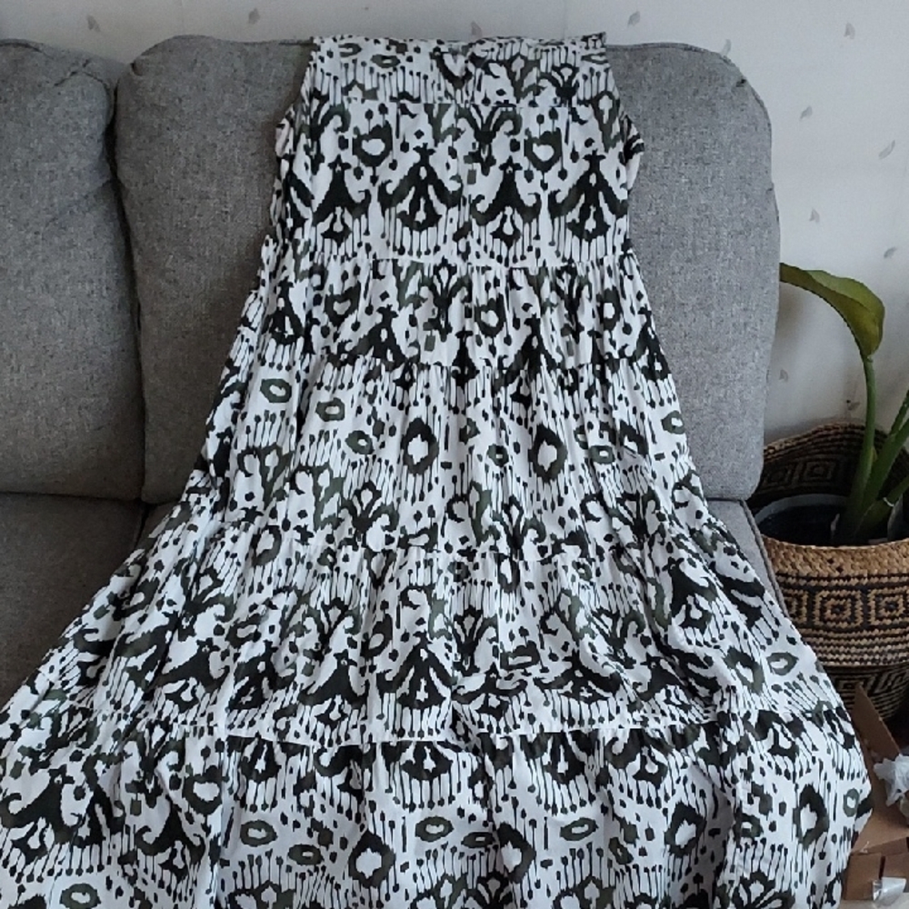 Chico's Black, White, Green Dress